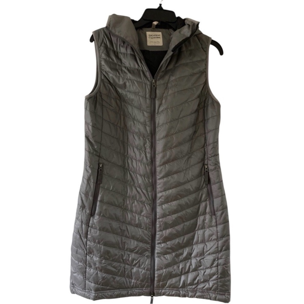 Skhoop The Debbie Longline Quilted Vest with Hood Designed in Sweden